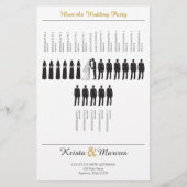 Programme de mariage Silhouettes simple (Dos)
