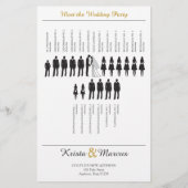 Programme de mariage Silhouettes simple (Dos)