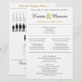 Programme de mariage Silhouettes simple (Devant / Derrière)