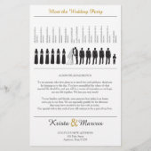 Programme de mariage Silhouettes simple (Dos)