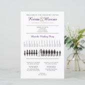 Programme de mariage Silhouettes simple (Debout devant)