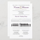 Programme de mariage Silhouettes simple (Devant / Derrière)