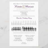 Programme de mariage Silhouettes simple (Devant)