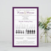 Programme de mariage Silhouettes simple (Debout devant)