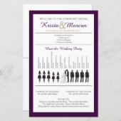 Programme de mariage Silhouettes simple (Devant / Derrière)