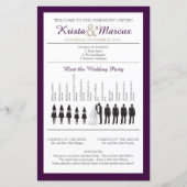 Programme de mariage Silhouettes simple (Devant)