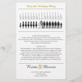 Programme de mariage Silhouettes simple (Dos)