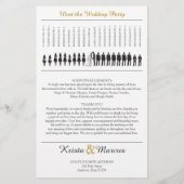 Programme de mariage Silhouettes simple (Dos)