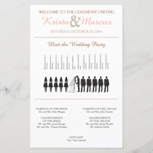 Programme de mariage Silhouettes simple