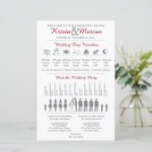 Programme de mariage Silhouettes simple (Debout devant)