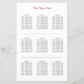 Programme de mariage Silhouettes simple (Dos)