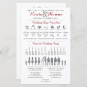 Programme de mariage Silhouettes simple (Devant / Derrière)