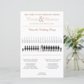 Programme de mariage Silhouettes simple (Debout devant)