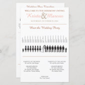 Programme de mariage Silhouettes simple (Devant / Derrière)