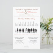 Programme de mariage Silhouettes simple (Debout devant)