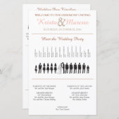 Programme de mariage Silhouettes simple (Devant / Derrière)