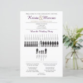 Programme de mariage Silhouettes simple (Debout devant)