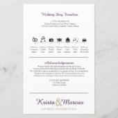 Programme de mariage Silhouettes simple (Dos)