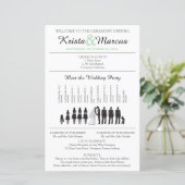 Programme de mariage Silhouettes simple avec chron (Debout devant)