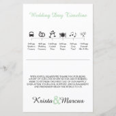Programme de mariage Silhouettes simple avec chron (Dos)