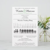 Programme de mariage Silhouettes simple Circulaire (Debout devant)