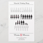 Programme de mariage Silhouettes simple Circulaire (Dos)