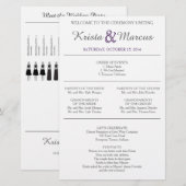 Programme de mariage Silhouettes simple Circulaire (Devant / Derrière)