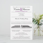 Programme de mariage Silhouettes simple Circulaire (Debout devant)