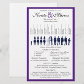 Programme de mariage Silhouettes simple Circulaire (Devant / Derrière)