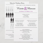 Programme de mariage Silhouettes simple Circulaire (Devant / Derrière)
