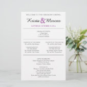 Programme de mariage Silhouettes simple Circulaire (Debout devant)