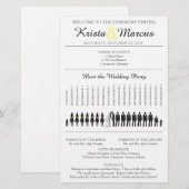 Programme de mariage Silhouettes simple Circulaire (Devant / Derrière)