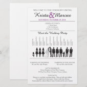 Programme de mariage Silhouettes simple Circulaire (Devant / Derrière)