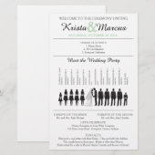 Programme de mariage Silhouettes simple Circulaire (Devant / Derrière)