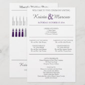 Programme de mariage Silhouettes simple Circulaire (Devant / Derrière)