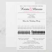 Programme de mariage Silhouettes simple Circulaire (Devant / Derrière)