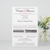Programme de mariage Silhouettes simple Circulaire (Debout devant)