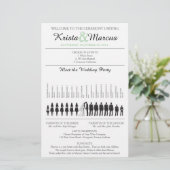 Programme de mariage Silhouettes simple Circulaire (Debout devant)