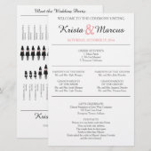 Programme de mariage Silhouettes simple Circulaire (Devant / Derrière)