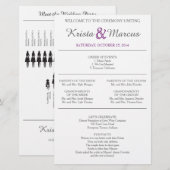 Programme de mariage Silhouettes simple Circulaire (Devant / Derrière)