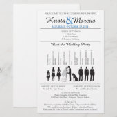 Programme de mariage Silhouettes simple Circulaire (Devant / Derrière)