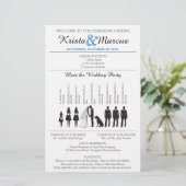 Programme de mariage Silhouettes simple Circulaire (Debout devant)
