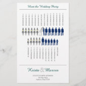 Programme de mariage Silhouettes simple Circulaire (Dos)