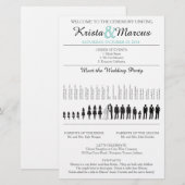 Programme de mariage Silhouettes simple Circulaire (Devant / Derrière)