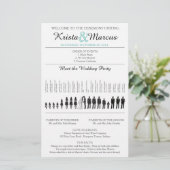 Programme de mariage Silhouettes simple Circulaire (Debout devant)