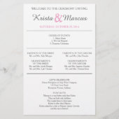 Programme de mariage Silhouettes simple Circulaire (Devant)