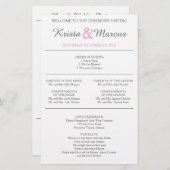 Programme de mariage Silhouettes simple Circulaire (Devant / Derrière)