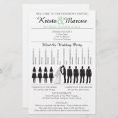 Programme de mariage Silhouettes simple Circulaire (Devant / Derrière)