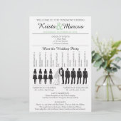 Programme de mariage Silhouettes simple Circulaire (Debout devant)