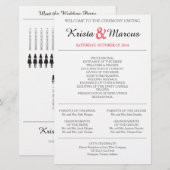 Programme de mariage Silhouettes simple Circulaire (Devant / Derrière)